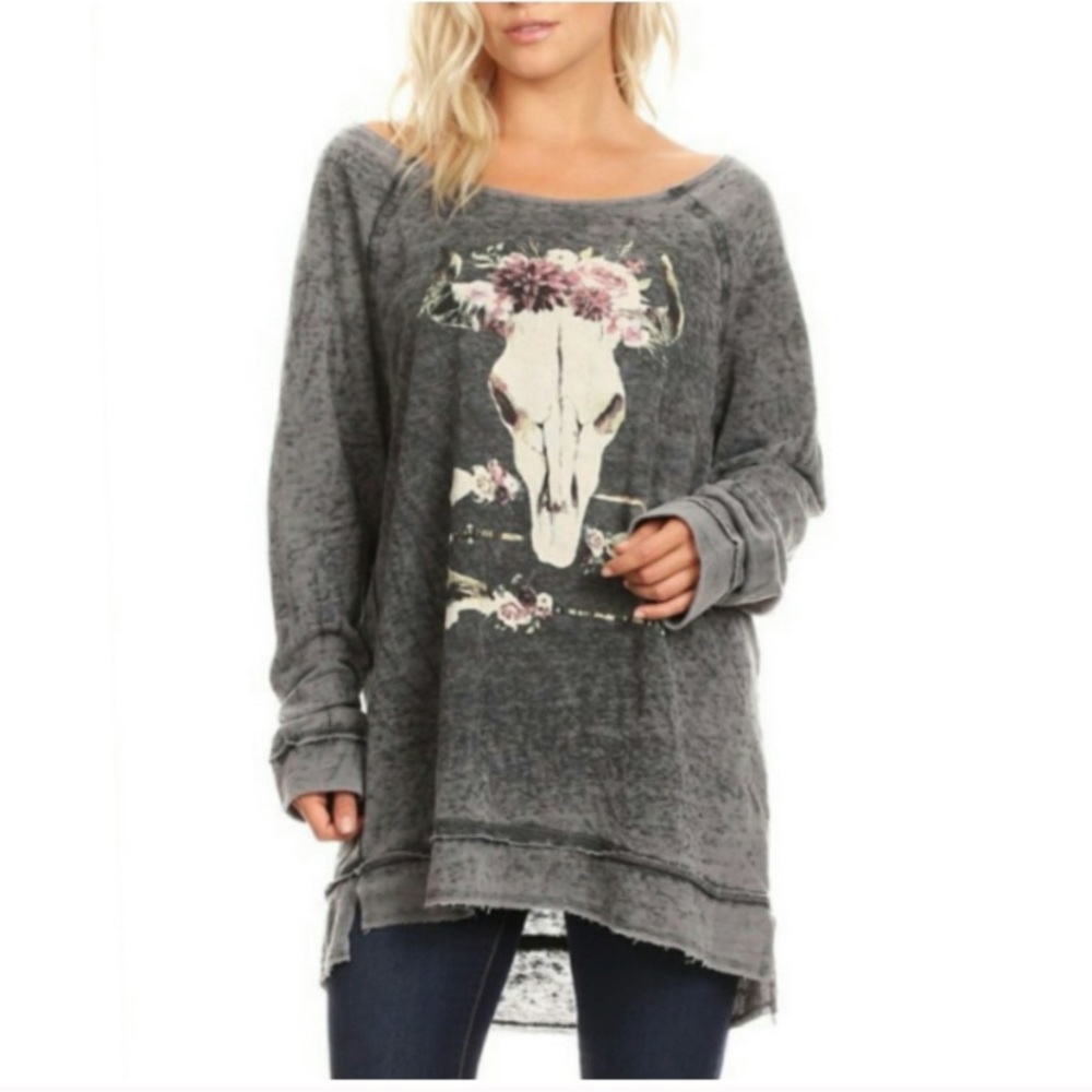 Super Soft Fleece Bull Head Top